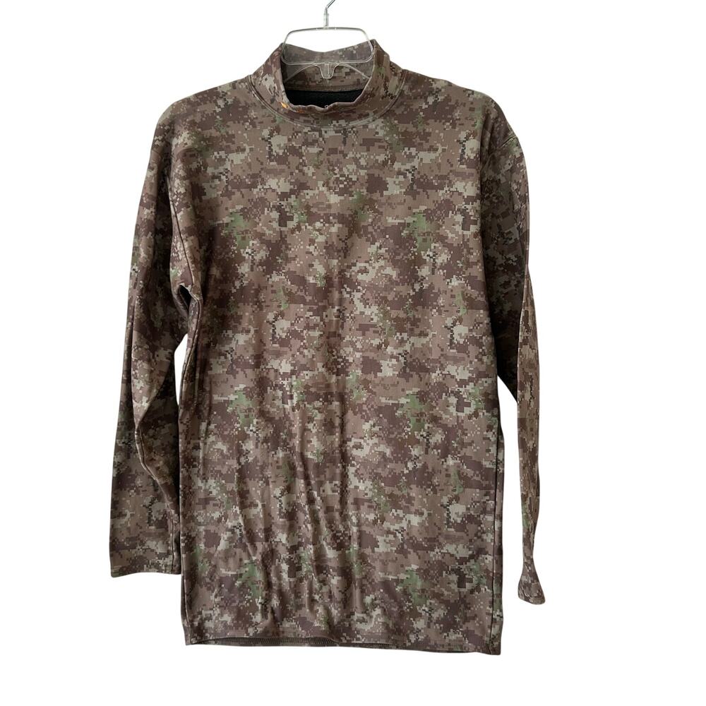 Women's Under Armour ColdGear Long Sleeve Digital Camo Mock Compression Top XL